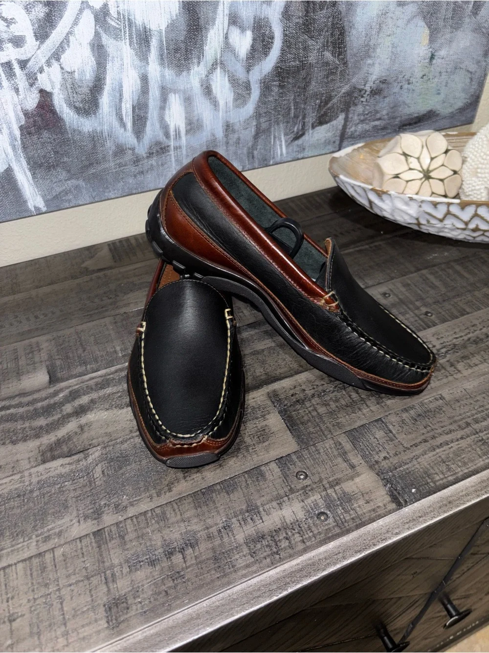 Allen Edmonds Boulder leather driving moccasins MENS